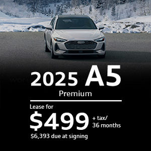 Lease 2025 Gray A5 front of car